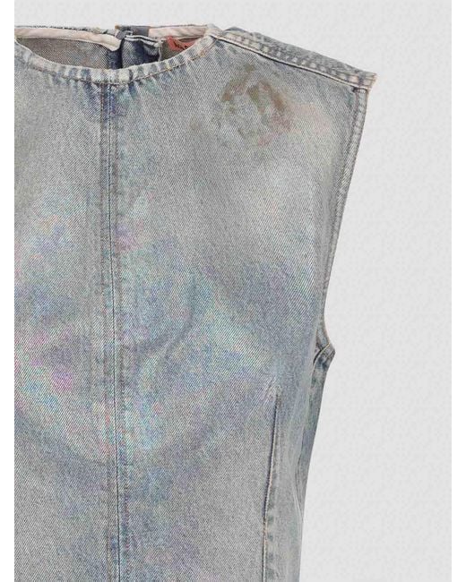 Acne Gray Mini Dress Denim