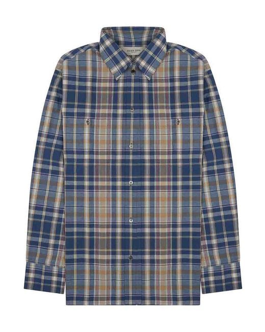 Golden Goose Deluxe Brand Blue Cotton Shirt for men