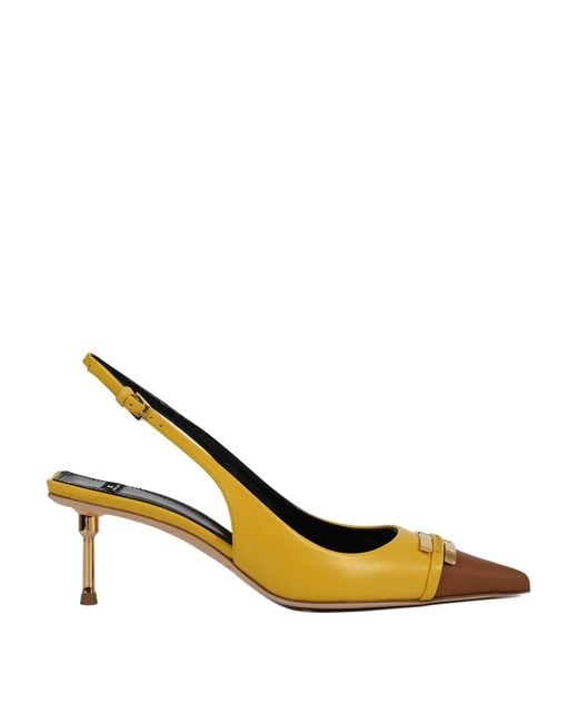 Elisabetta Franchi Metallic Two-Tone Slingback