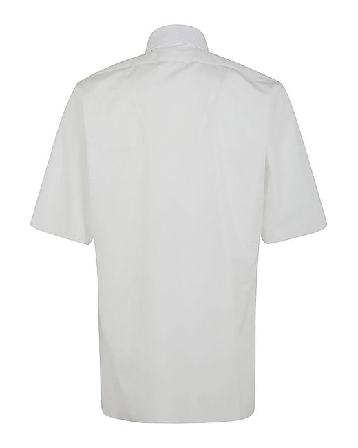 Maison Margiela White Short Sleeves Shirt for men