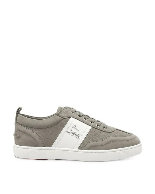 Christian Louboutin Gray Retero Flat Nubuck Graine Ds/Calf