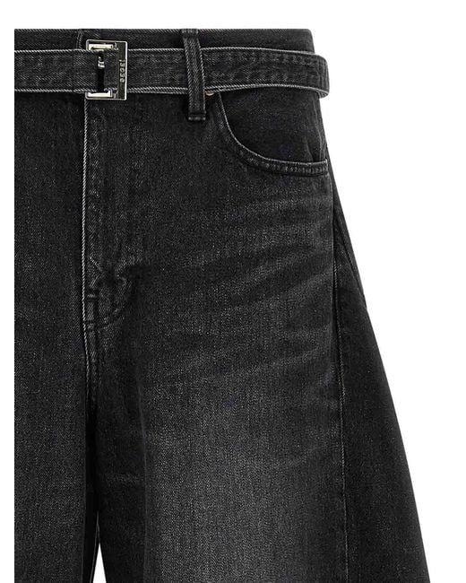 Sacai Black Extra Leg Jeans for men
