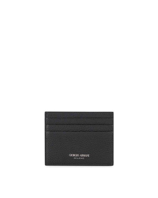 Giorgio Armani Black Credit Card Holder for men