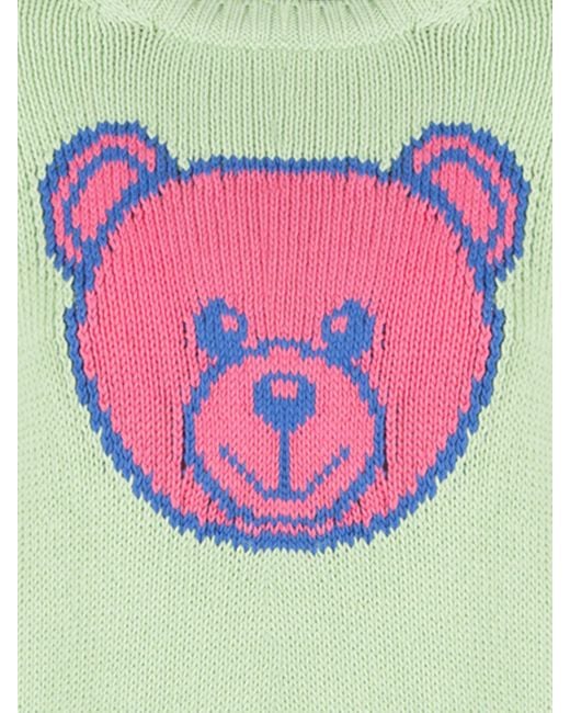 Moschino Green Bear Cotton Sweater