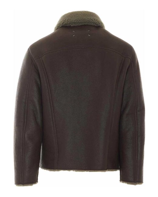 Maison Margiela Black Shearling Jacket for men