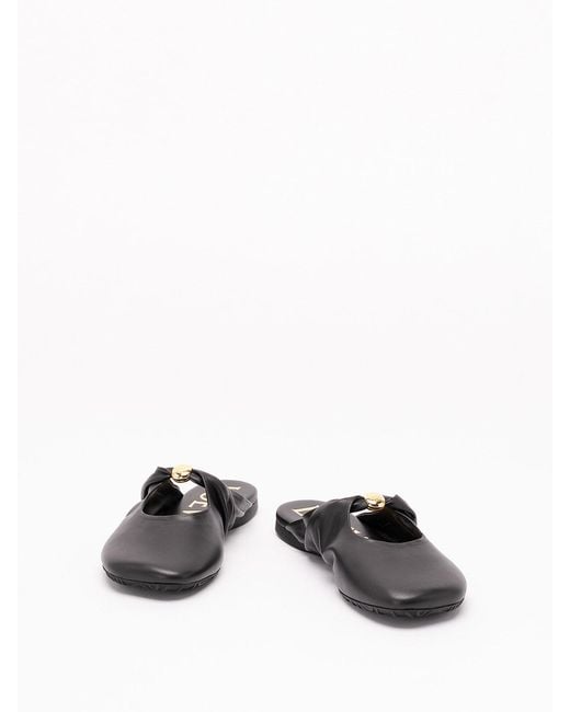 Loewe Black 'Pebble' Soft Mule