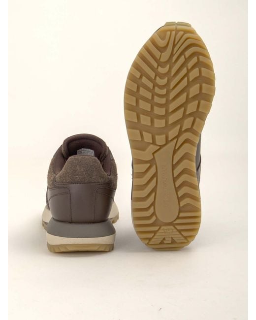 Emporio Armani Brown Sneakers for men