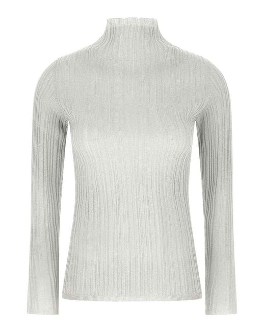 Fabiana Filippi White Lam Thread Sweater