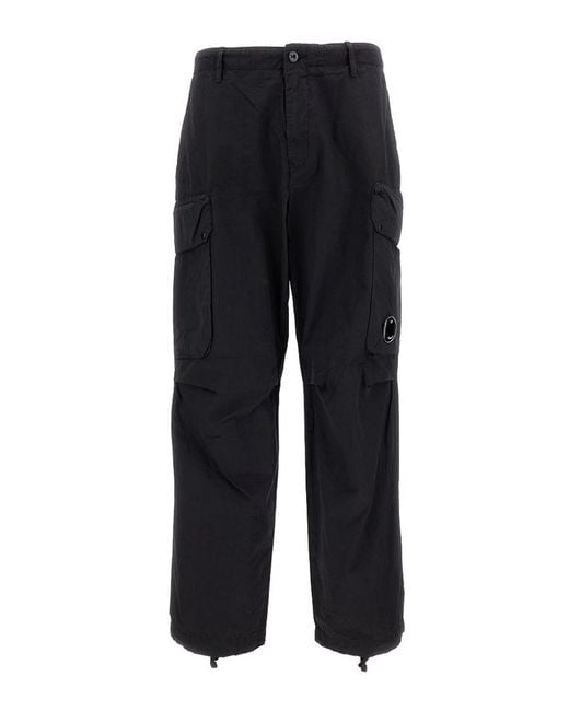 C P Company Black Drawstring Pants for men