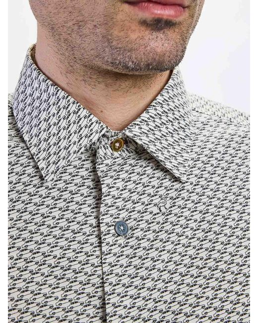 Paul Smith Gray Cars And Camels Shirt for men