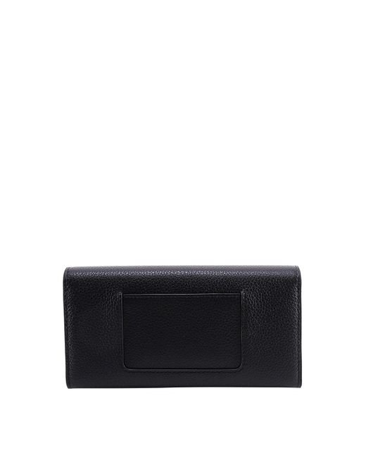 Mulberry Black Leather Wallet With Engraved Logo