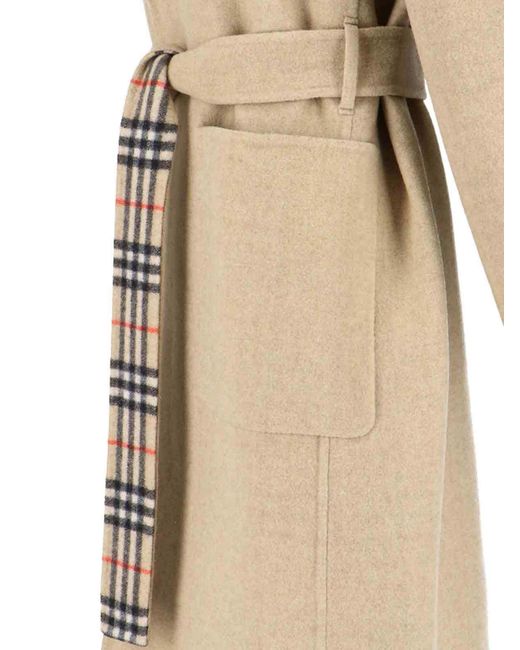 Burberry Natural Reversible Wool Coat