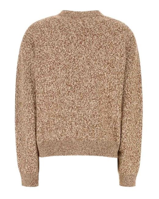 Versace Natural Moulin Cashmere-Blend Knit Boxy Cardigan