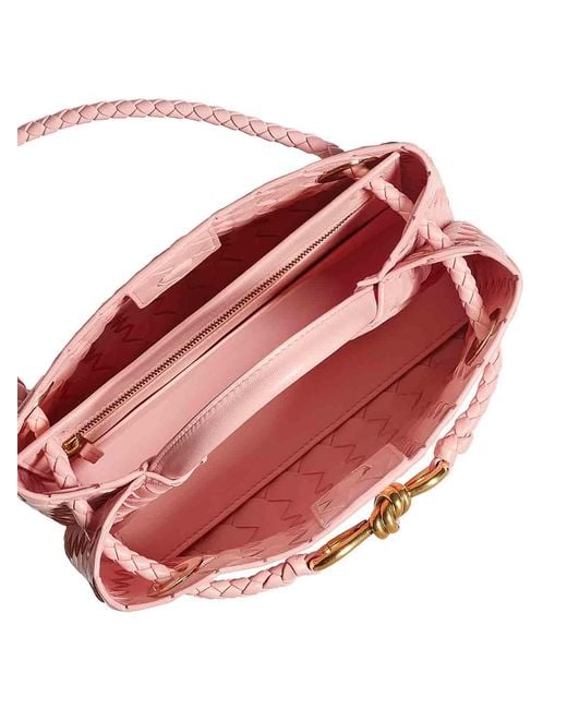 Bottega Veneta Pink Andiamo Small Leather Bag