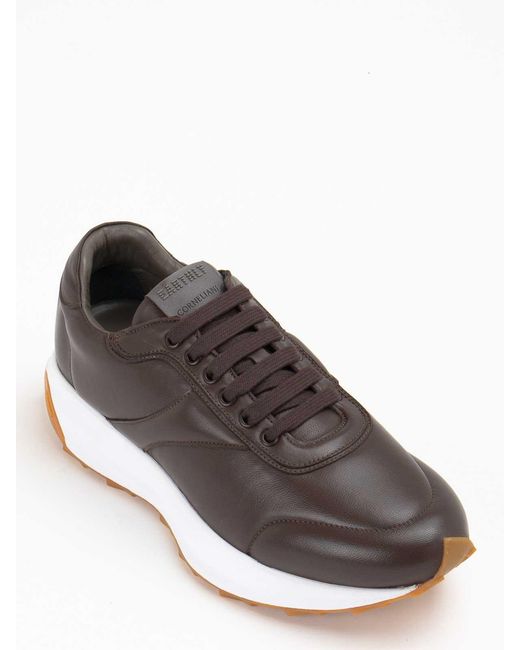 Corneliani Gray Trainers for men