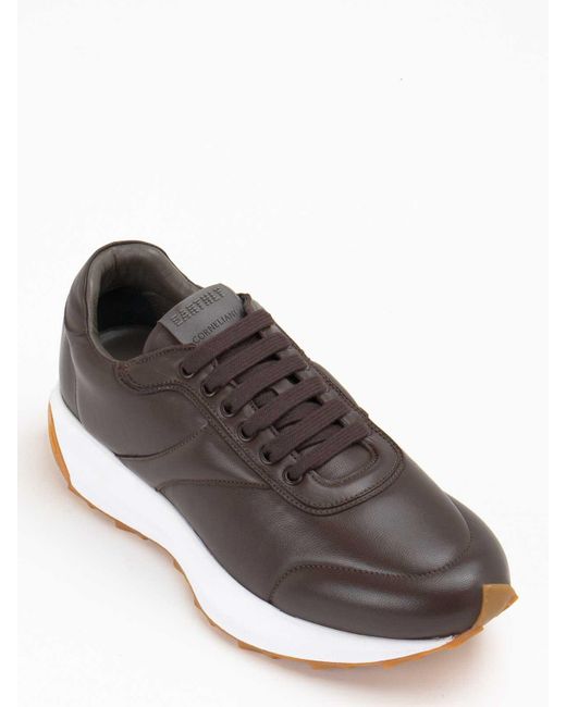 Corneliani Gray Trainers for men
