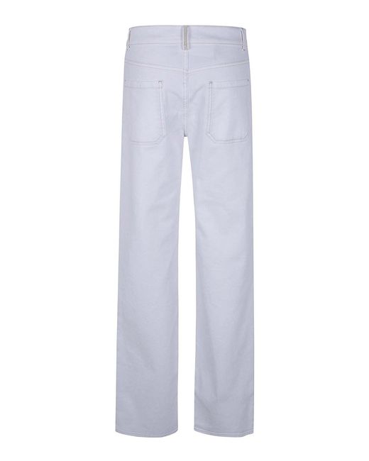 Fabiana Filippi White Wide Leg Trousers