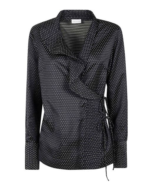 Dries Van Noten Black Calberton 2350Motif Jacquard Shirt