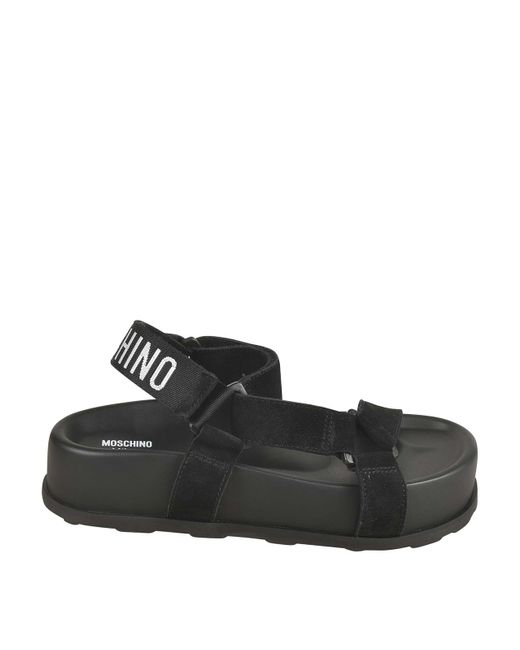 Moschino Black Logo Sandals