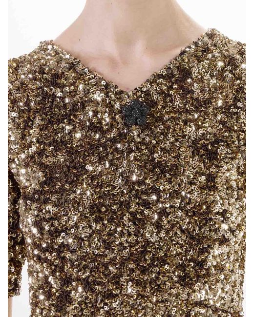 Marc Jacobs Sequin V-Neck Knit Dress in Metallic | Lyst UK Marc Jacobs Sequin V-Neck Knit Dress in Metallic | Lyst UK