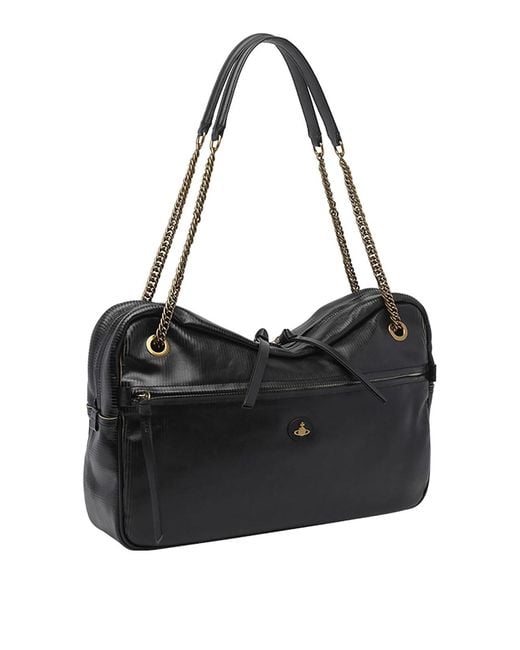 Vivienne Westwood Black Large Dolce Shoulder Bag