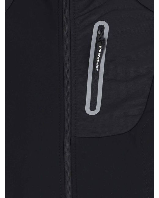 And Wander Black Hooding Technical Jacket for men