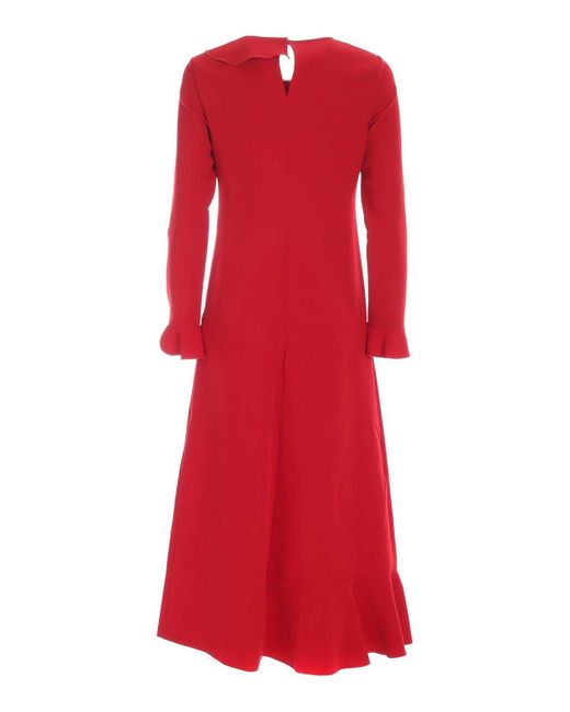 Vivetta Red Rouches Dress