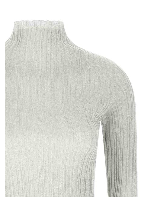 Fabiana Filippi White Lam Thread Sweater