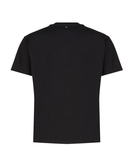 Valentino Garavani Black Cotton T-shirt With Stud for men