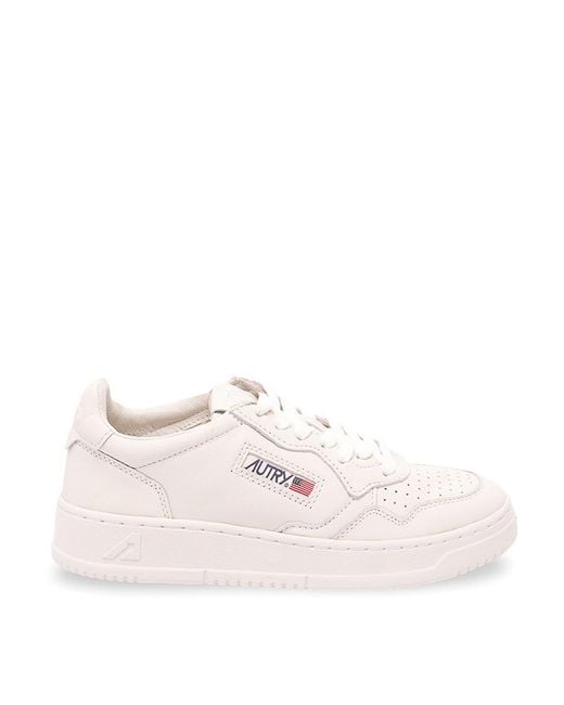 Autry Pink 'Medalist' Low Sneakers