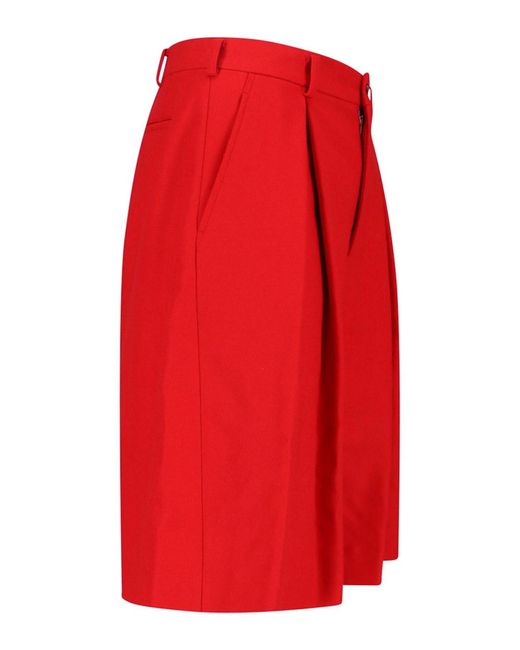 Comme Des Garcons Hommes Plus Red Wool Shorts for men