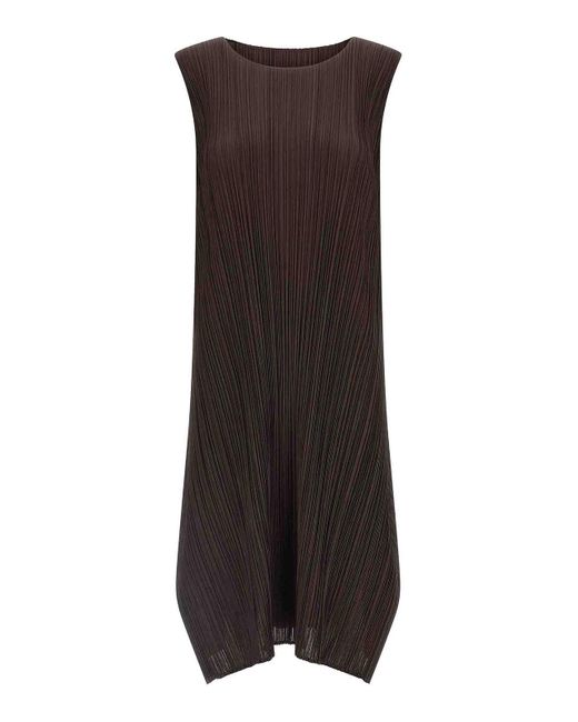 Pleats Please Issey Miyake Brown Monthly Colors July Dress