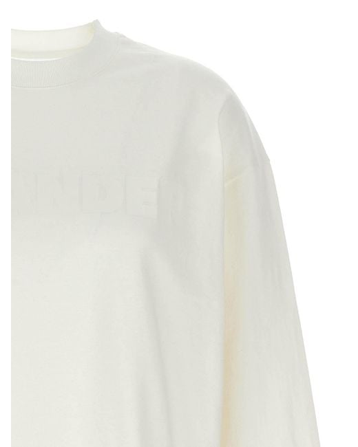 Jil Sander White Logo Print T-Shirt