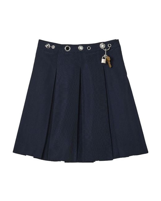 Marc Jacobs Blue Safety Pin Pleated Skirt