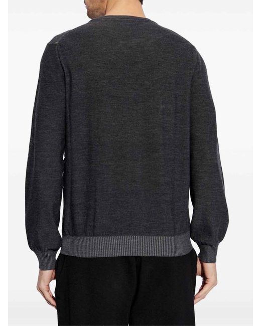 McQueen Gray Skull Crewneck Jumper for men