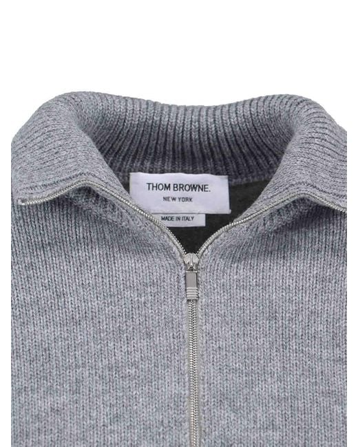 Thom Browne Gray Zip Shirt