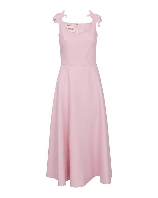 Valentino Garavani Pink Crepe Couture Dress Embroidered