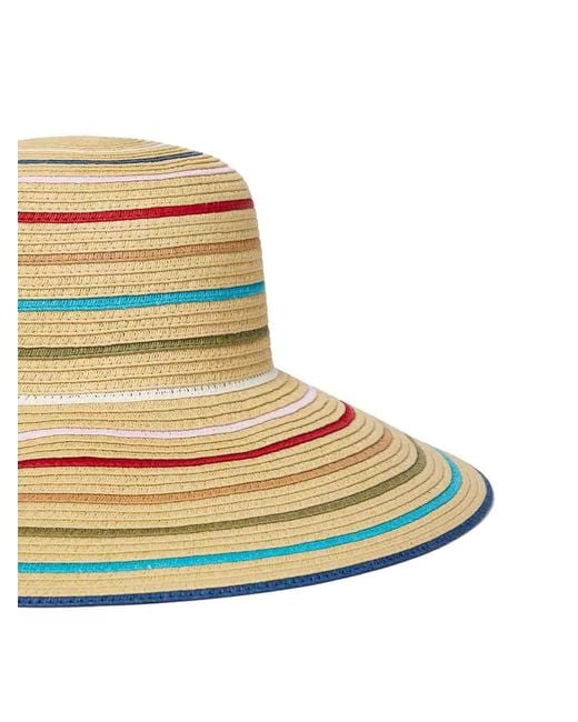Paul Smith Natural Classic Multistripe Raffia Hat Ps