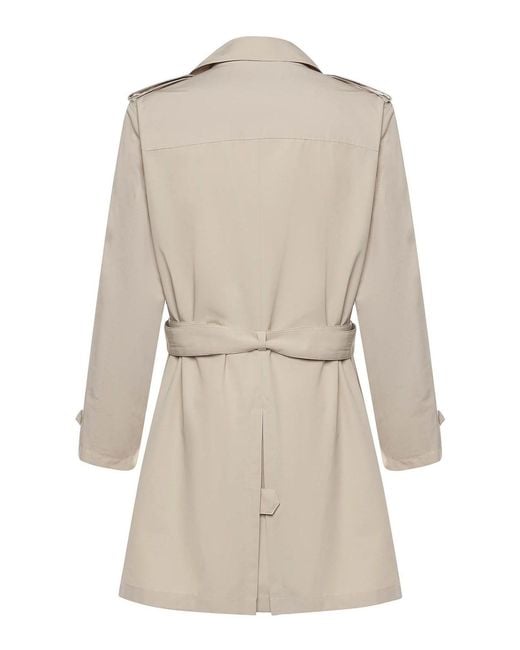 Fay Natural Cotton-Blend Microfaille Trench Coat for men
