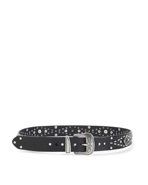 Golden Goose Deluxe Brand White Studded Belt