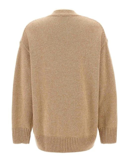 Rabanne Natural Logo Buttons Cardigan