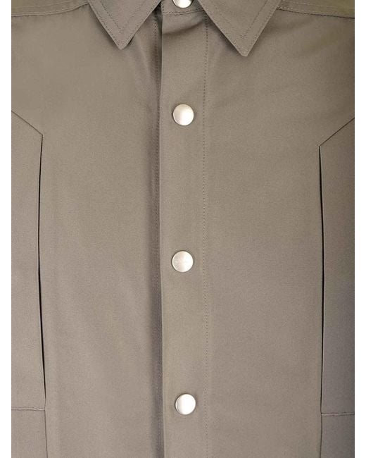 Rick Owens Gray Fogpoket Dove Shirt for men