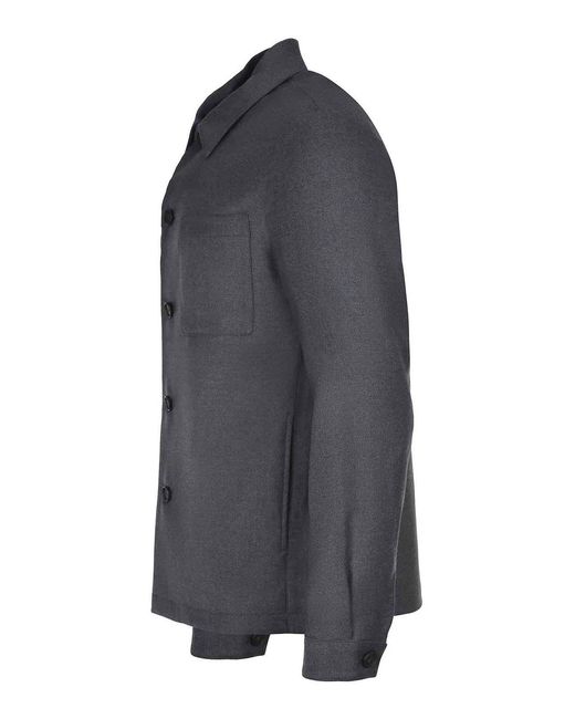 Manuel Ritz Blue Jacket Made Of A Wool Blend for men