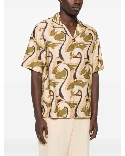 Paul Smith Natural Printed Shirt for men