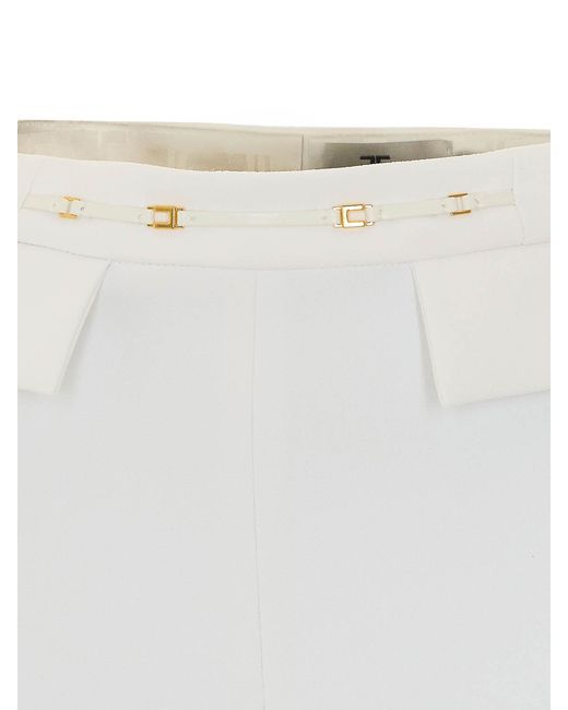 Elisabetta Franchi White Pants