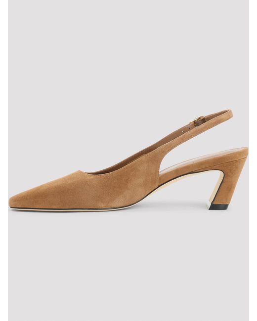 Stuart Weitzman Natural Stassi 50 Slingback Mules