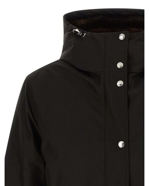 Yves Salomon Black Technical 2-In-1 Parka With Removable Mink Fur Lining