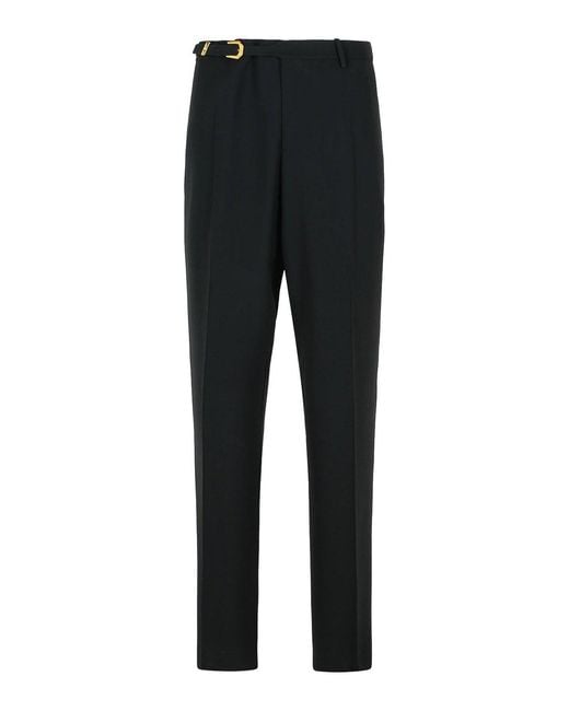 Versace Black Straight-Leg Wool Blend Pants for men