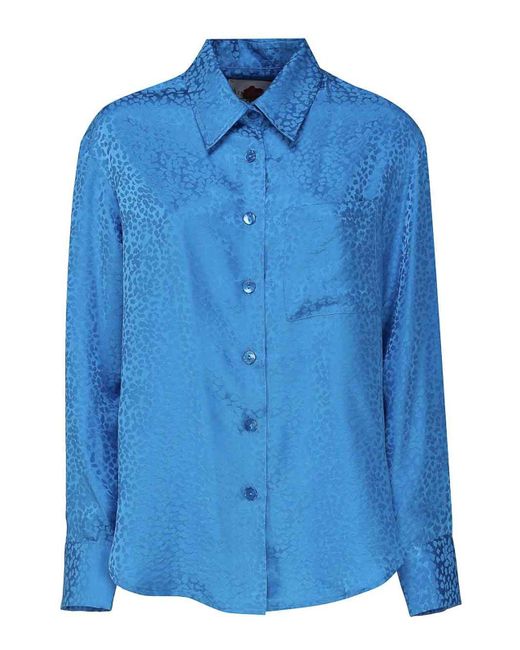 Art Dealer Blue Jacquard Shirt