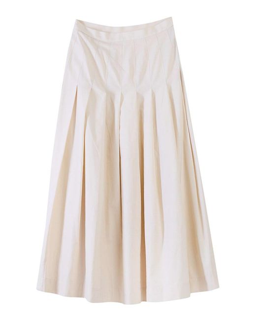 Paul Smith White Long Pleated Skirt